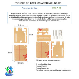 ESTUCHE DE ACRÍLICO ARDUINO UNO R3