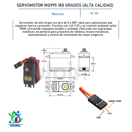 SERVOMOTOR MG995 180 GRADOS (ALTA CALIDAD)