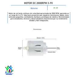MOTOR DC 2000RPM 3-9V